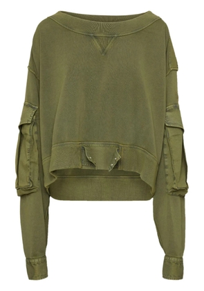 DSQUARED2 distressed cargo sweatshirt - Green