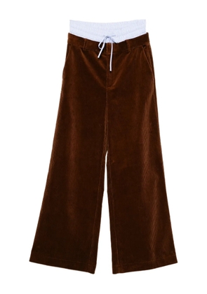 Monse double waistband corduroy trousers - Brown