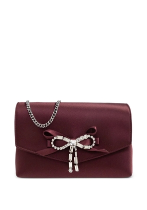Jimmy Choo mini bow-detail shoulder bag - Red