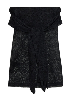 VETEMENTS lace-bow top - Black