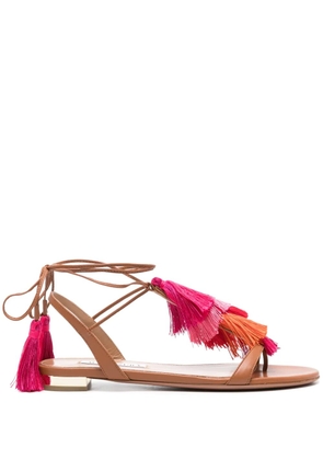 Aquazzura Capri tassel-detail sandals - Brown