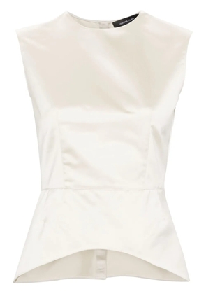 Fabiana Filippi round-neck satin blouse - Neutrals