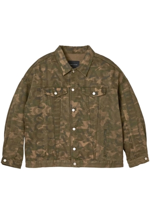 Marc Jacobs camouflage-print denim trucker jacket - Green