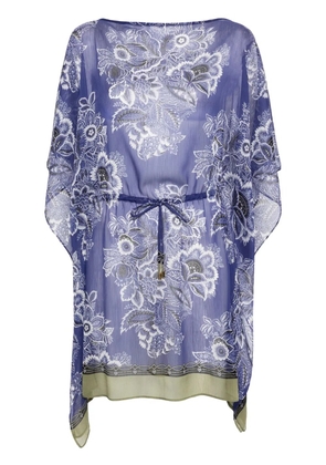 ETRO floral-print kaftan dress - Blue