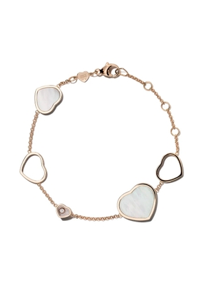 Chopard 18kt rose gold Happy Hearts mother of pearl and diamond bracelet - Pink