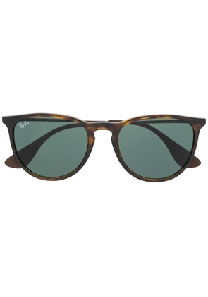Ray-Ban tortoiseshell round frame sunglasses - Brown