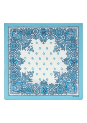ETRO paisley silk pocket square - Blue