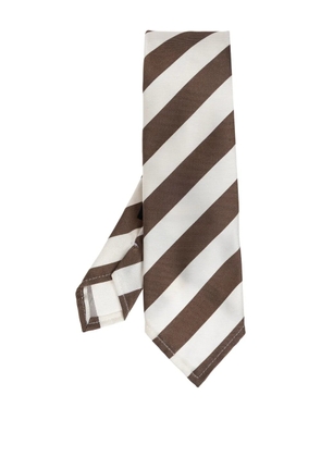 DSQUARED2 striped silk tie - White