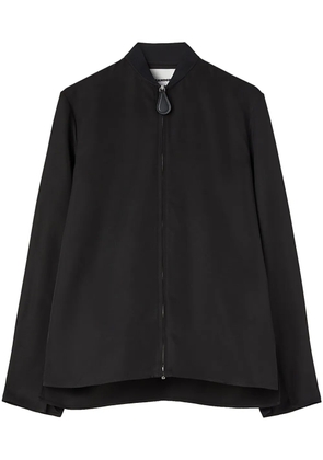 Jil Sander zip-up twill shirt - Black