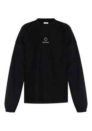 VETEMENTS embroidered cotton T-shirt - Black