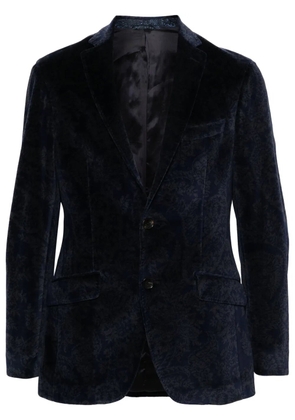 ETRO paisley-print velvet blazer - Blue