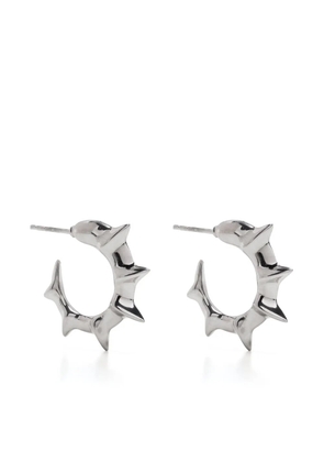 KHIRY Silver Bamboo Hoop Earrings