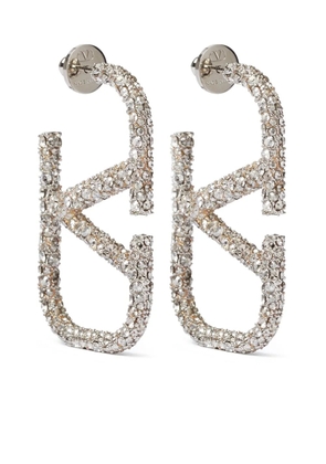 Valentino Garavani VLogo Signature crystal earrings - Silver