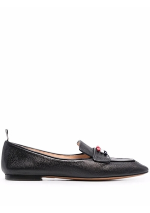 Thom Browne three-bow flat loafers - Black