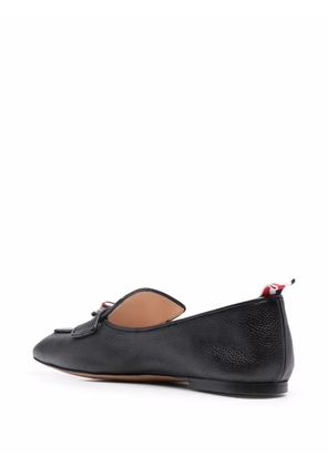 Thom Browne three-bow almond-toe loafers - Black