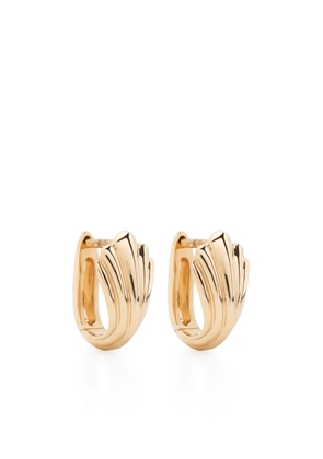 Lizzie Mandler Fine Jewelry 18kt yellow gold Fluted huggie hoop earrings