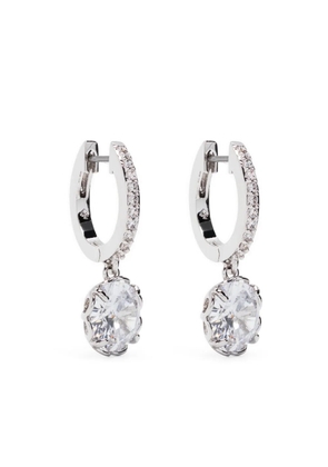 Kate Spade crystal-embellished hoop earrings - Silver