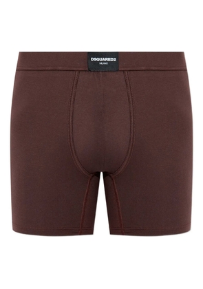 DSQUARED2 logo-patch boxers - Brown