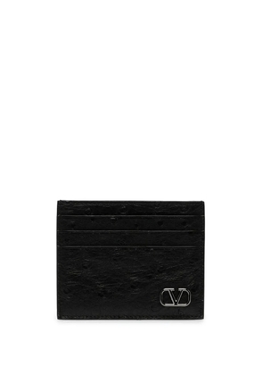 Valentino Garavani VLogo Signature leather cardholder - Black