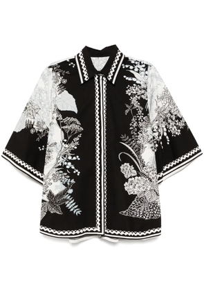 Elie Saab printed cotton shirt - Black