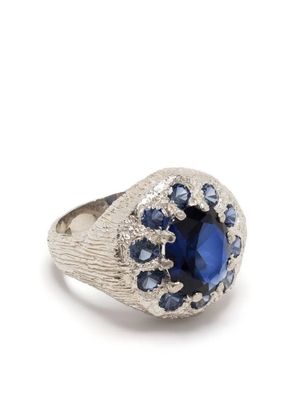 Bleue Burnham silver sapphire signet ring