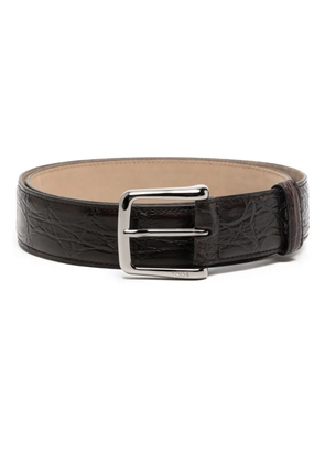 Tod's logo-engraved leather belt - Brown