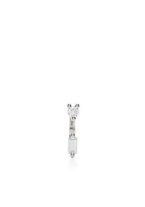 Delfina Delettrez 18kt white gold Micro diamond single stud earring - Silver
