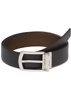 Prada reversible saffiano leather belt - Black