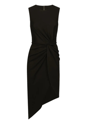 Dolce & Gabbana draped sleeveless midi dress - Black