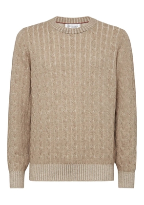 Brunello Cucinelli cable-knit cashmere jumper - Neutrals