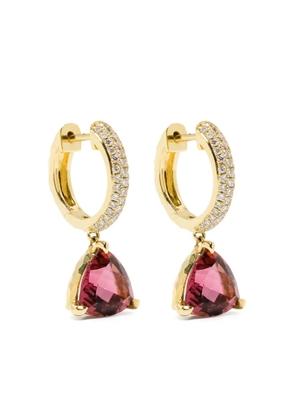 Octavia Elizabeth 18kt yellow gold Crescent Coast tourmaline and diamond earrings