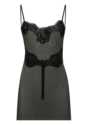 Dolce & Gabbana lace-trim tank top - Black