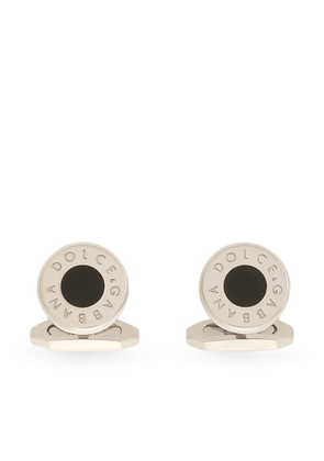 Dolce & Gabbana logo-engraved cufflinks - Silver