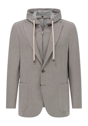 Boggi Milano hooded patch-pocket blazer - Grey