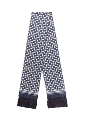 Dolce & Gabbana geometric-pattern fringed scarf - Blue