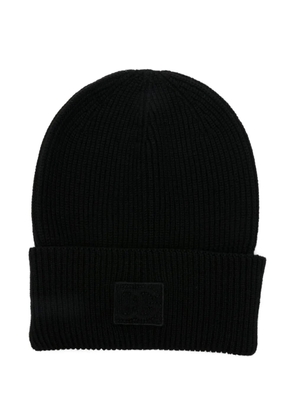 Dolce & Gabbana ribbed wool beanie hat - Black