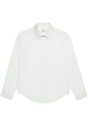AMI Paris pocket long-sleeve cotton shirt - Neutrals