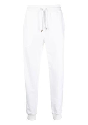 Brunello Cucinelli drawstring-waist track pants - White