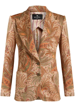 ETRO jacquard blazer - Brown