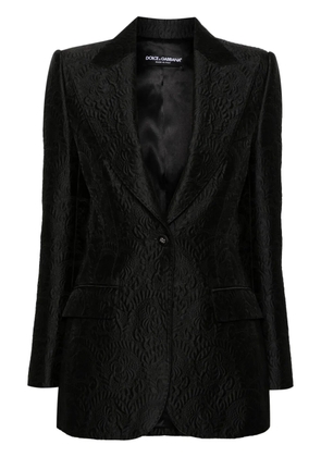 Dolce & Gabbana floral-jacquard blazer - Black