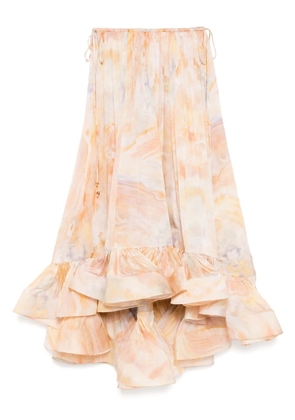 ZIMMERMANN Flounce maxi skirt - Yellow