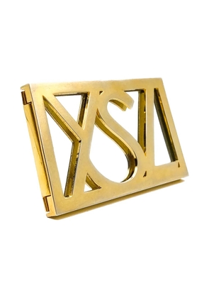 Jennifer Gibson Jewellery 1970s logo cut-out folding mirror - Gold