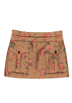 Monse double waistband cargo skirt - Brown