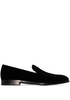 Dolce & Gabbana Leonardo velvet slippers - Black