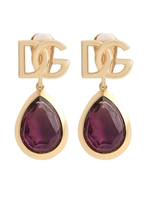 Dolce & Gabbana logo-plaque earrings - Gold