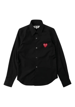 Comme Des Garçons Play embroidered-heart shirt - Black