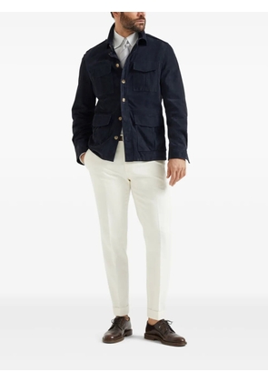 Brunello Cucinelli gabardine trousers - White