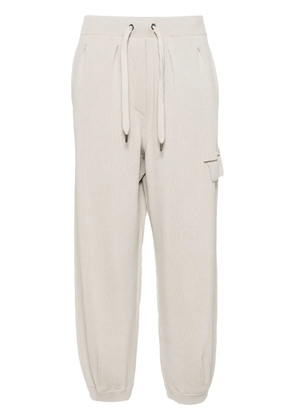 Brunello Cucinelli beaded trim-detailing track pants - Neutrals