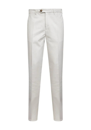 Brunello Cucinelli pressed-crease cotton trousers - Neutrals