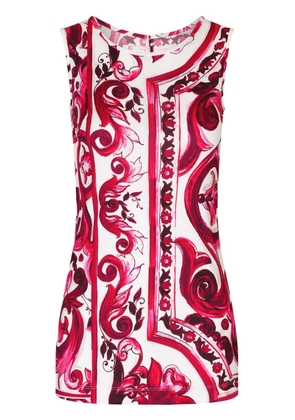 Dolce & Gabbana Majolica print tank top - Red